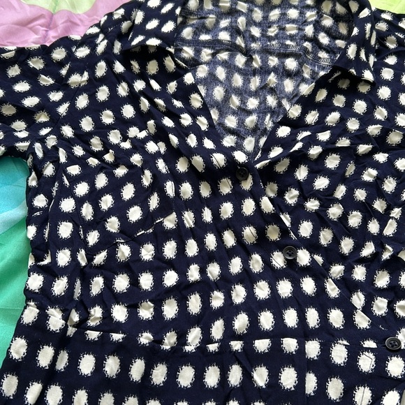 11.1. Tylho Button Wrap Polk dot Dress - Picture 3 of 4